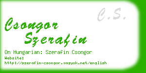 csongor szerafin business card